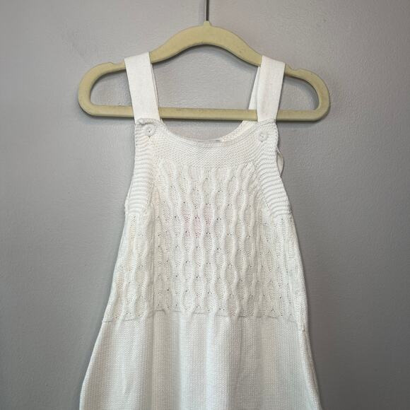 Bailey's Blossoms Toddler Girl One Piece Knit Sleeveless Romper White Size 4T - Picture 2 of 5